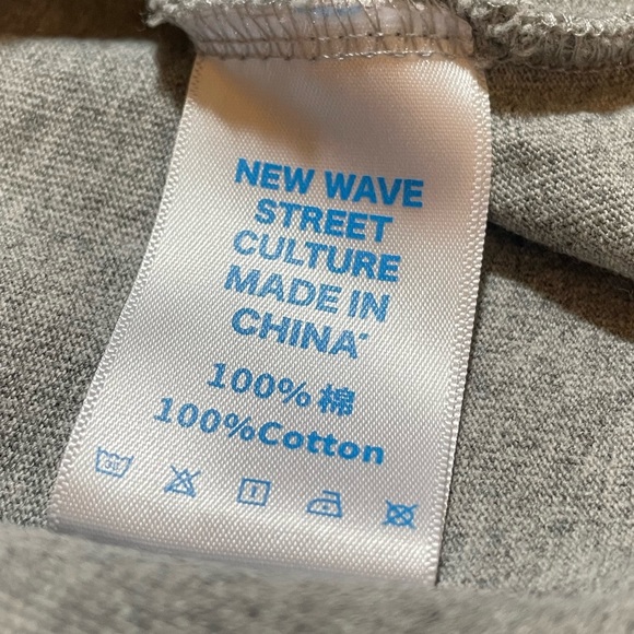 New Wave Street Culture Design heather gray tee w/ puffy Don’t Say So Much sz M - Picture 10 of 10
